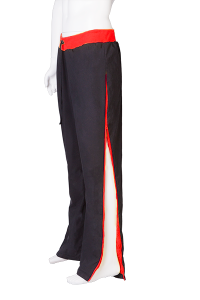 black red trousers