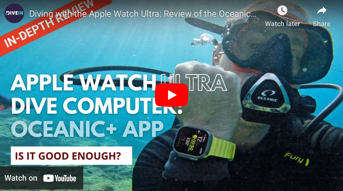 Diving with the Apple Watch Ultra Review of the Oceanic+ Dive computer