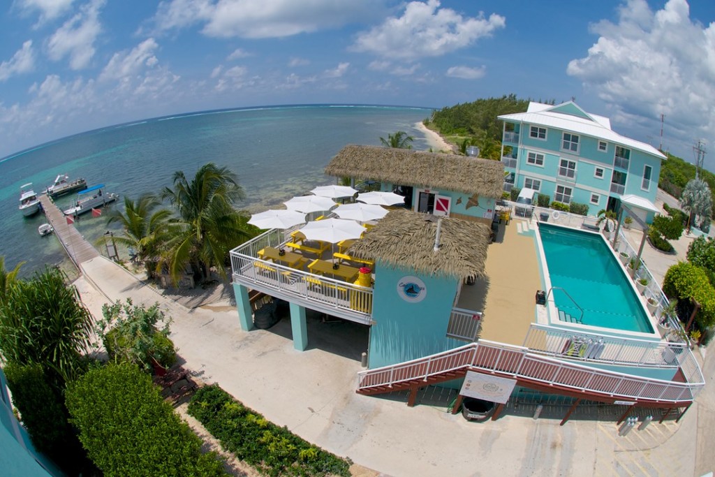 Eagle Ray's Dive Bar & Grill at Compass Point Dive Resort at East End, Grand Cayman.