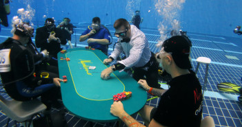 Underwater Poker at The Scuba News