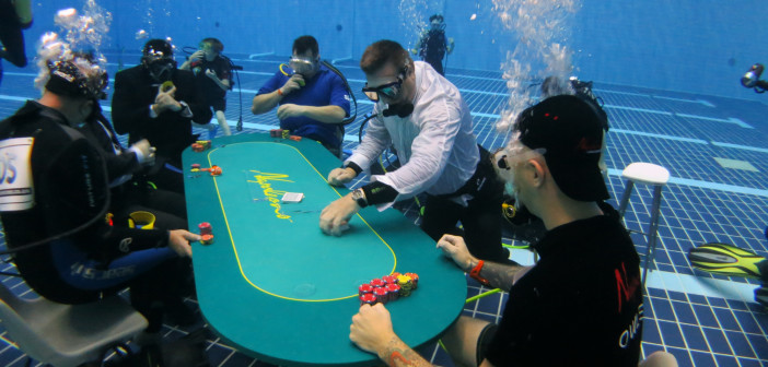 Underwater Poker at The Scuba News