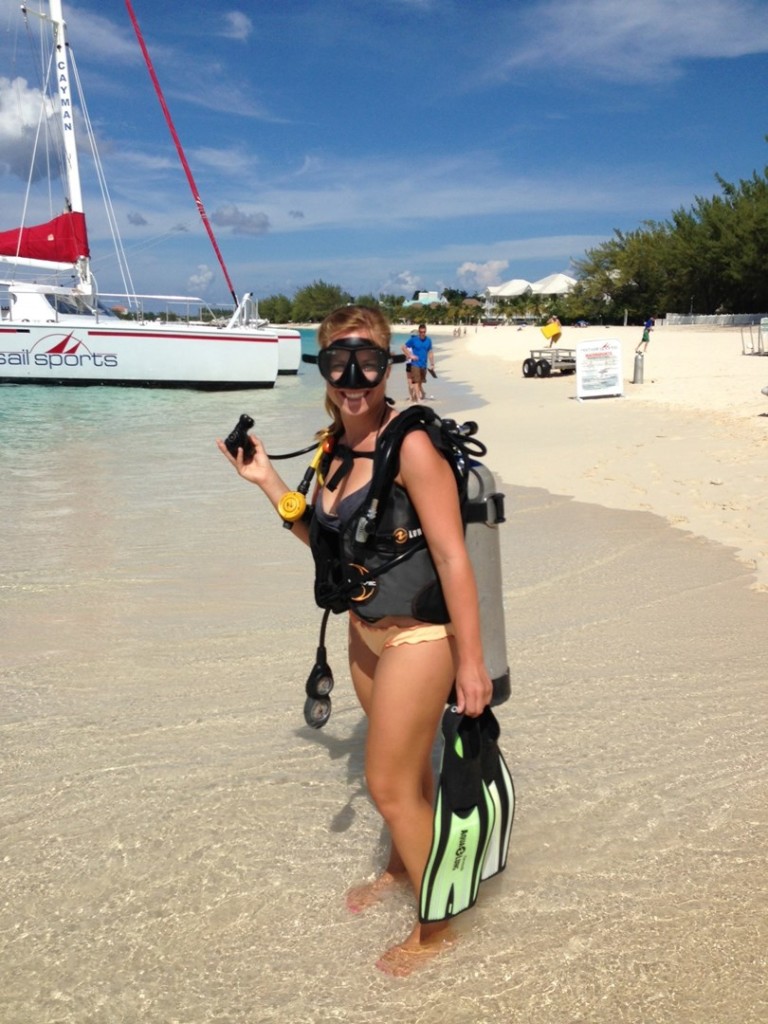 Grand Cayman resident Carrie Van Lier took advantage of Red Sail Sports' combo courses to complete two certifications in three days. Photo courtesy Carrie Van Lier
