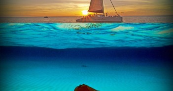 Red Sail Sports' Stingrays and Sunset Catamaran trip visits the Sandbar in late afternoon when all the boat traffic has left so guests can visit with the Stingrays during a quiet time and then enjoy a sunset sail back to the dock.