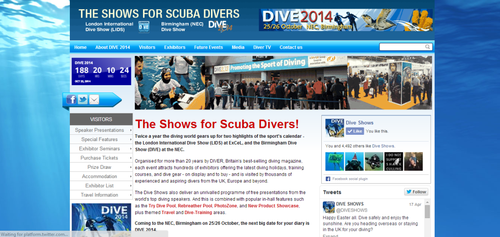 DIVE 2014, Birmingham Dive Show at The Scuba News