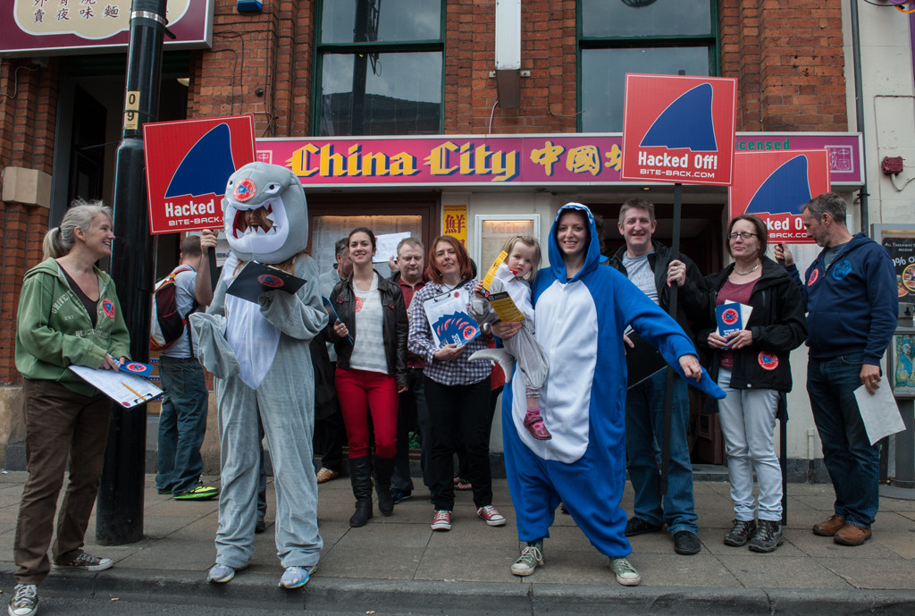 MANCHESTER SHOPPERS ‘HACKED OFF!’ AT CITY’S SHARK SECRET