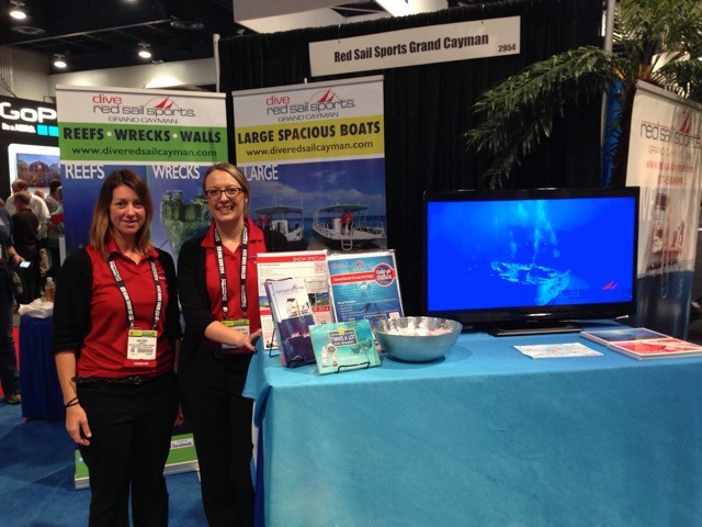 The Red Sail Sports booth at the DEMA show.