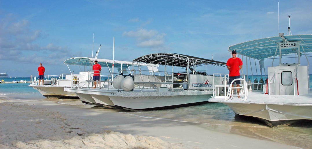 Convenient and easy beach loading, a short ride to the dive site aboard spacious and comfortable dive boats, and you are experiencing the customer service Red Sail Sports has built its reputation on.