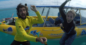 A blast from the past, experiencing Tropical North Queenslands finest snorkel adventure fin-out-of-water-05-10-16