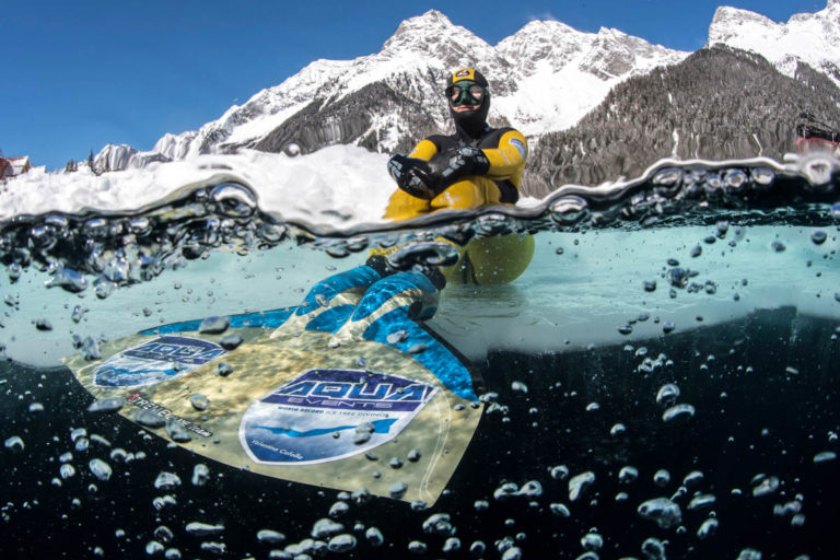 New World record in free diving under the ice The Scuba News