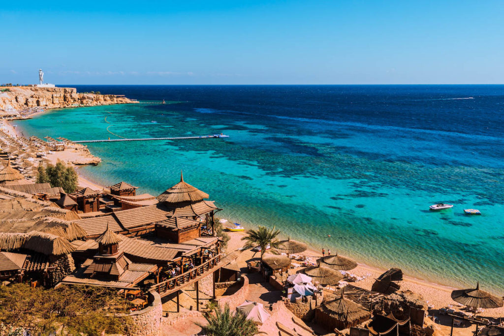 Red Sea coastline in Sharm El Sheikh, Egypt, Sinai