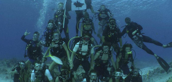 Canadian Divers Underwater