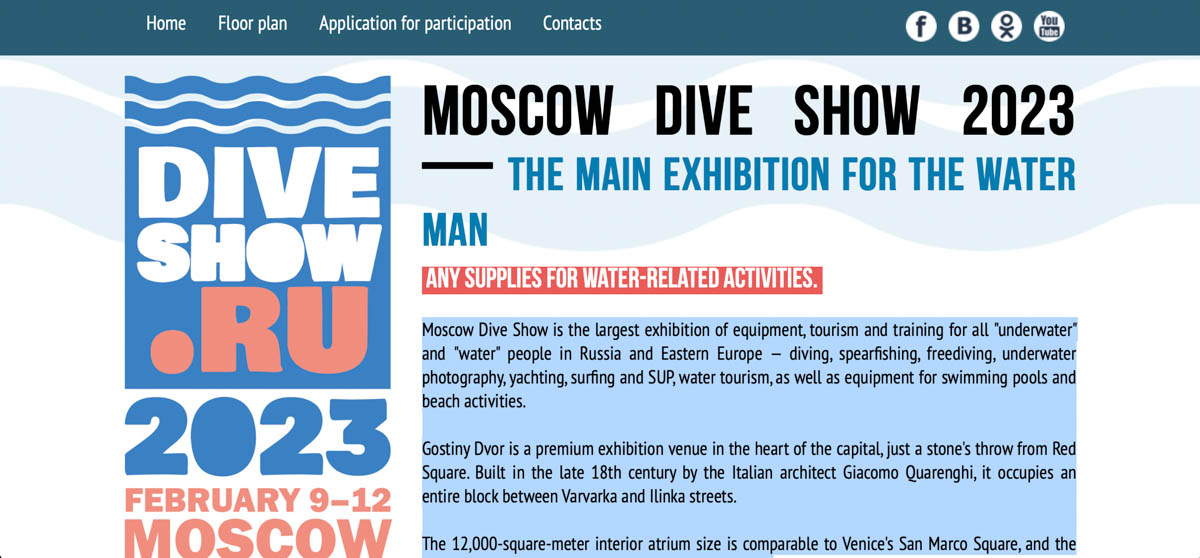 Moscow Dive Show 2023