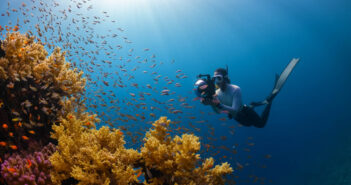 Corey Phillips Presents an Underwater Photography Class Diver with Camera