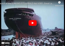 Launch of the Edmund Fitzgerald in 1958