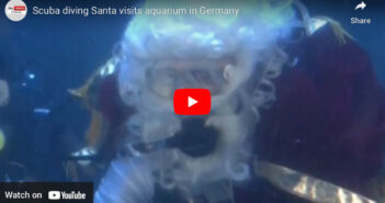 Scuba Diving Santa Visits Aquarium in Germany Scuba Santas