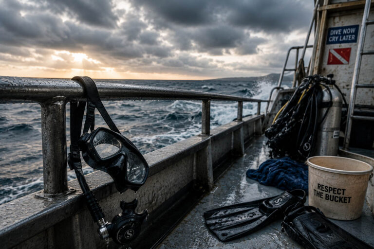 Seasick Since Day One: My 16-Year War With Motion Sickness, Dive Boats, and Tactical Breakfast Mistakes Seasickness with Frank