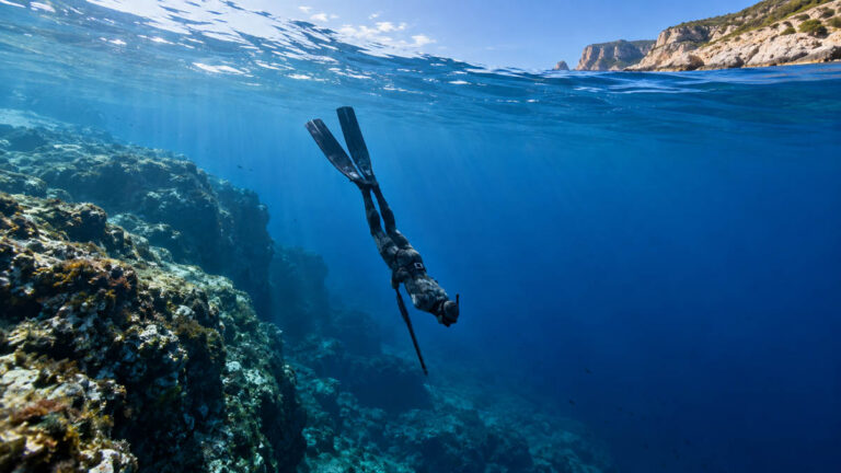 Freediver Underwater