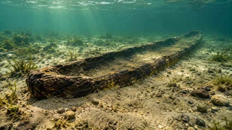 Scuba Diver Discovers 1,000-Year-Old Dugout Canoe in Wisconsin Lake Underwater Canoe